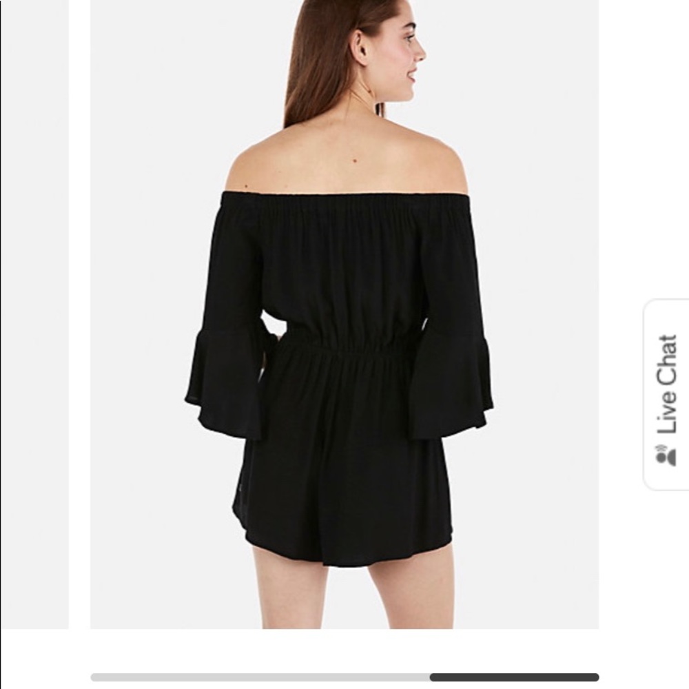 SOLD✅ Black off the shoulder romper EUC - Picture 3 of 6
